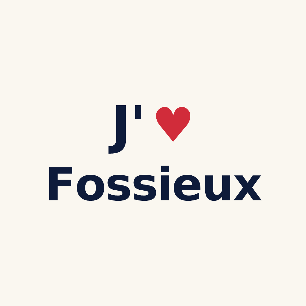 Tasse personnalisée Fossieux — design « J'aime Fossieux » imprimé sur la tasse