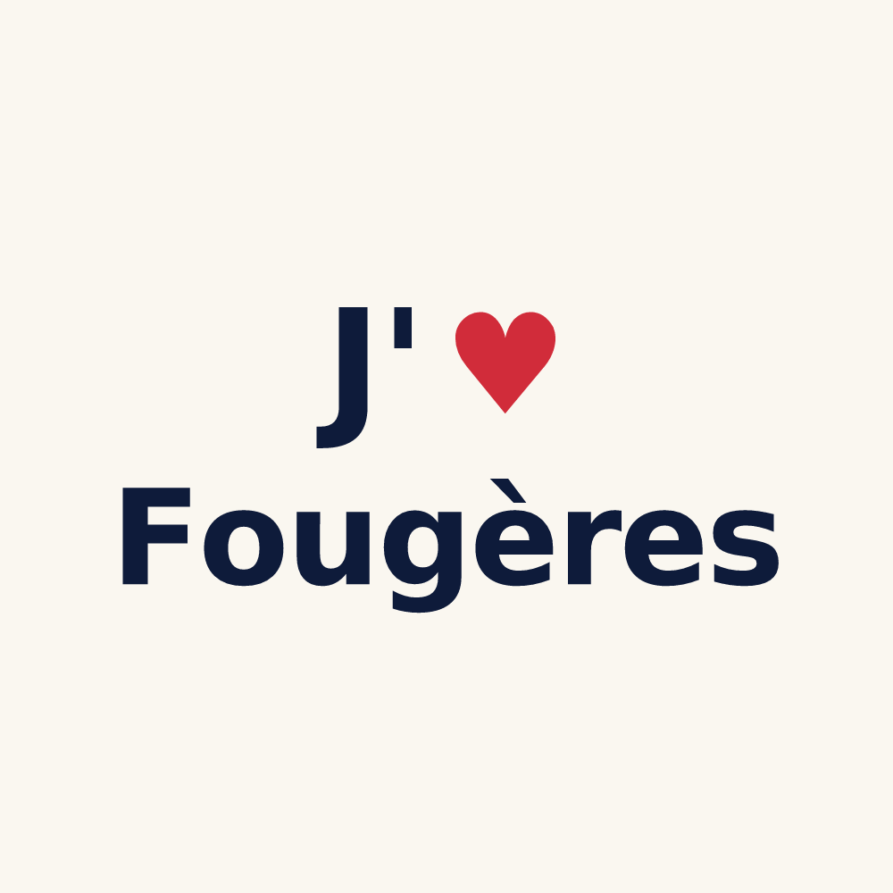Tasse personnalisée Fougères — design J'aime Fougères