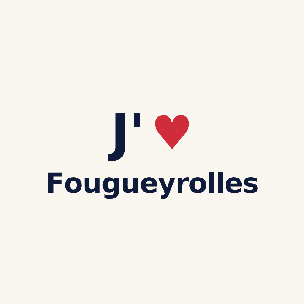 Tasse personnalisée Fougueyrolles — design J'aime Fougueyrolles