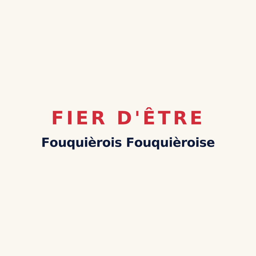 Tasse « Fier d'être Fouquièrois Fouquièroise » — design pour Fouquières-lès-Lens