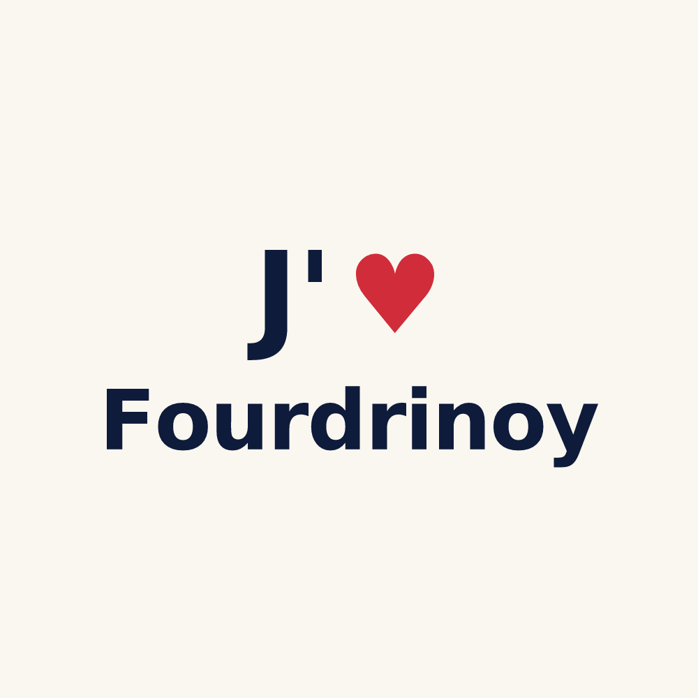 Tasse personnalisée Fourdrinoy — design J'aime Fourdrinoy