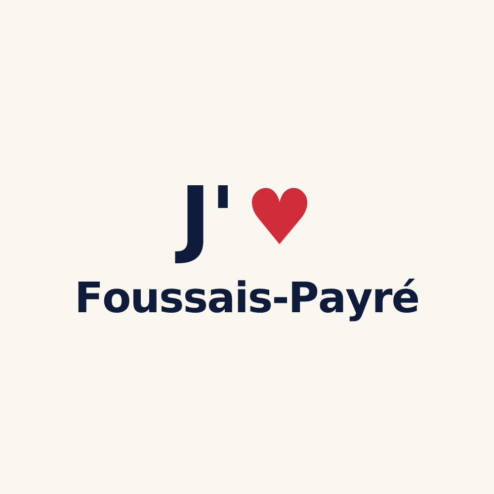 Tasse personnalisée Foussais-Payré — design J'aime Foussais-Payré