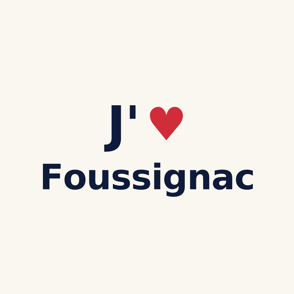 Tasse personnalisée Foussignac — design J'aime Foussignac