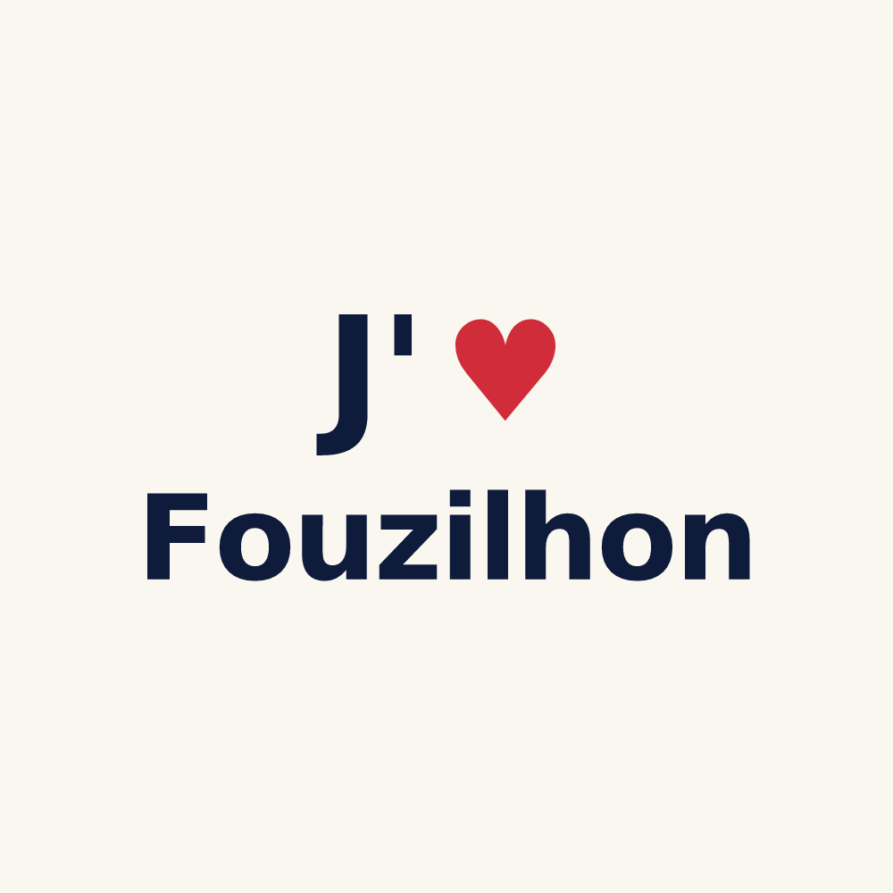 Tasse personnalisée Fouzilhon — design J'aime Fouzilhon
