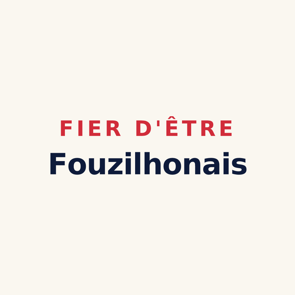 Tasse « Fier d'être Fouzilhonais » — design pour Fouzilhon