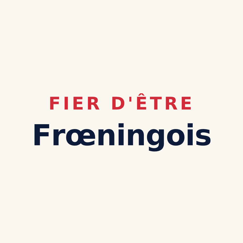 Tasse « Fier d'être Frœningois » — design pour Frœningen
