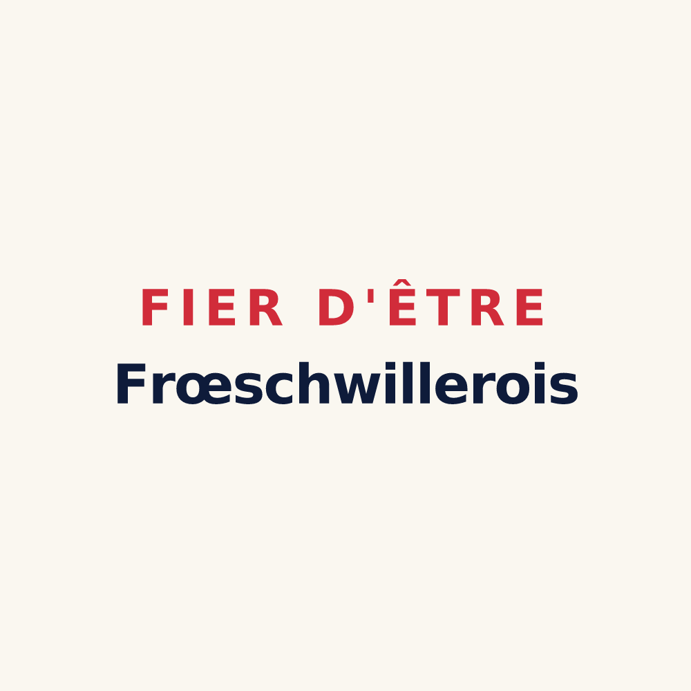 Tasse « Fier d'être Frœschwillerois » — design pour Frœschwiller