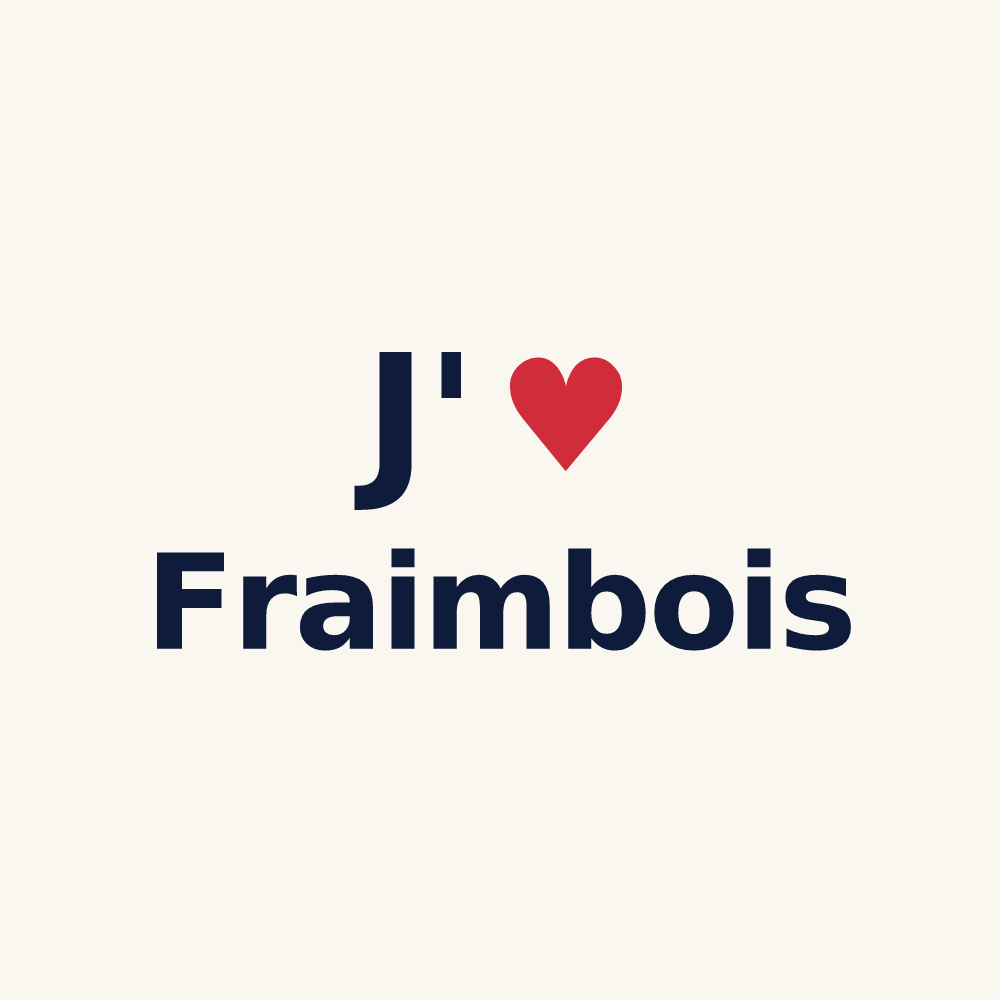 Tasse personnalisée Fraimbois — design « J'aime Fraimbois » imprimé sur la tasse