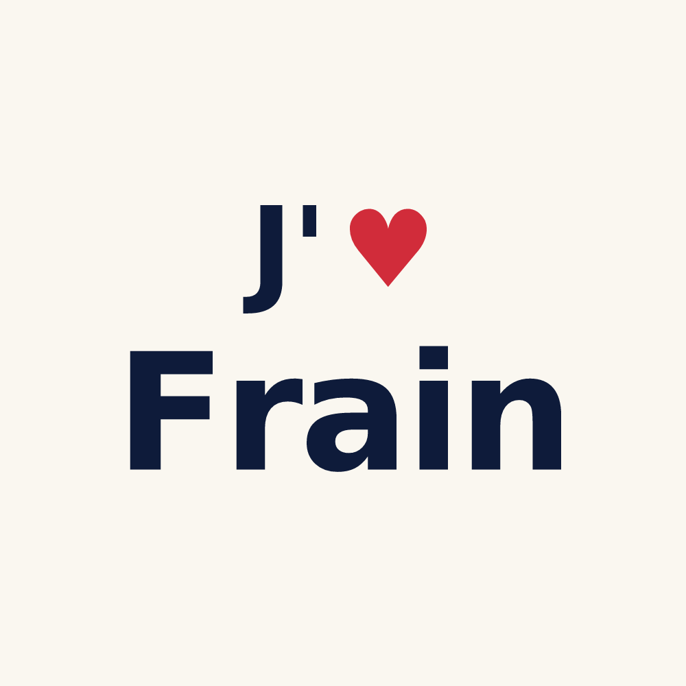 Tasse personnalisée Frain — design J'aime Frain