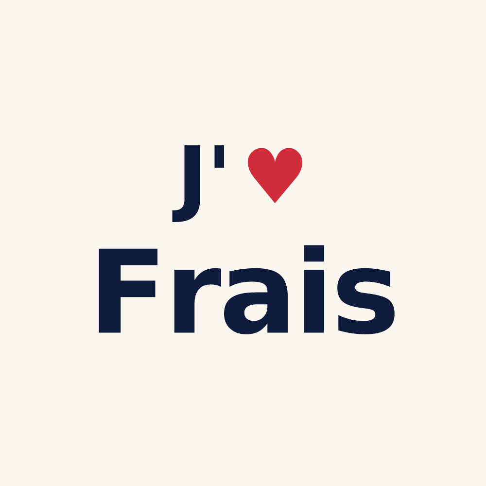 Tasse personnalisée Frais — design J'aime Frais