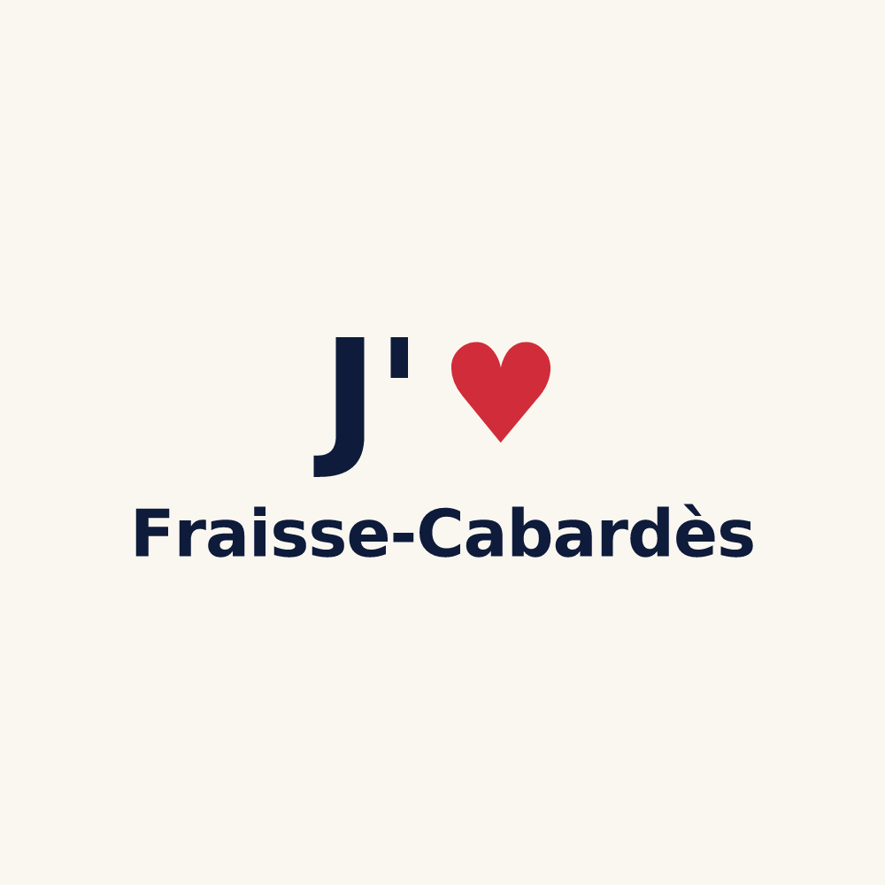 Tasse personnalisée Fraisse-Cabardès — design « J'aime Fraisse-Cabardès » imprimé sur la tasse