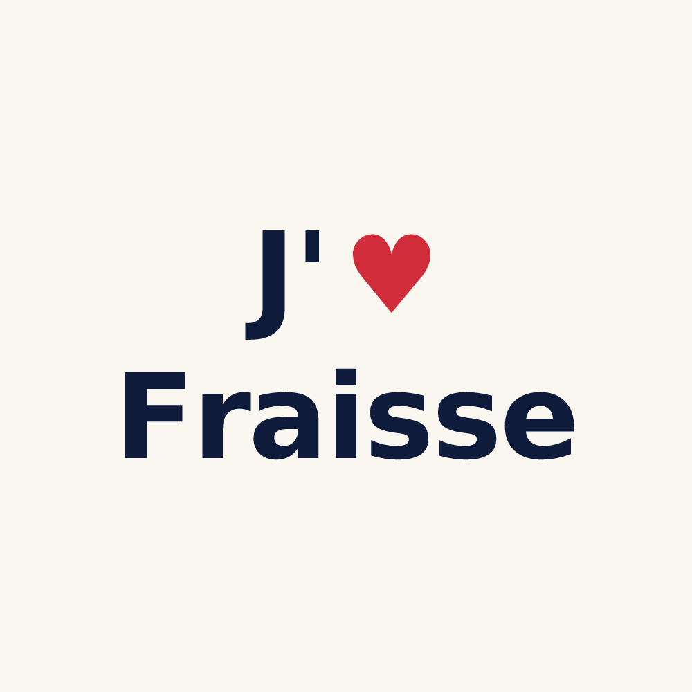 Tasse personnalisée Fraisse — design J'aime Fraisse