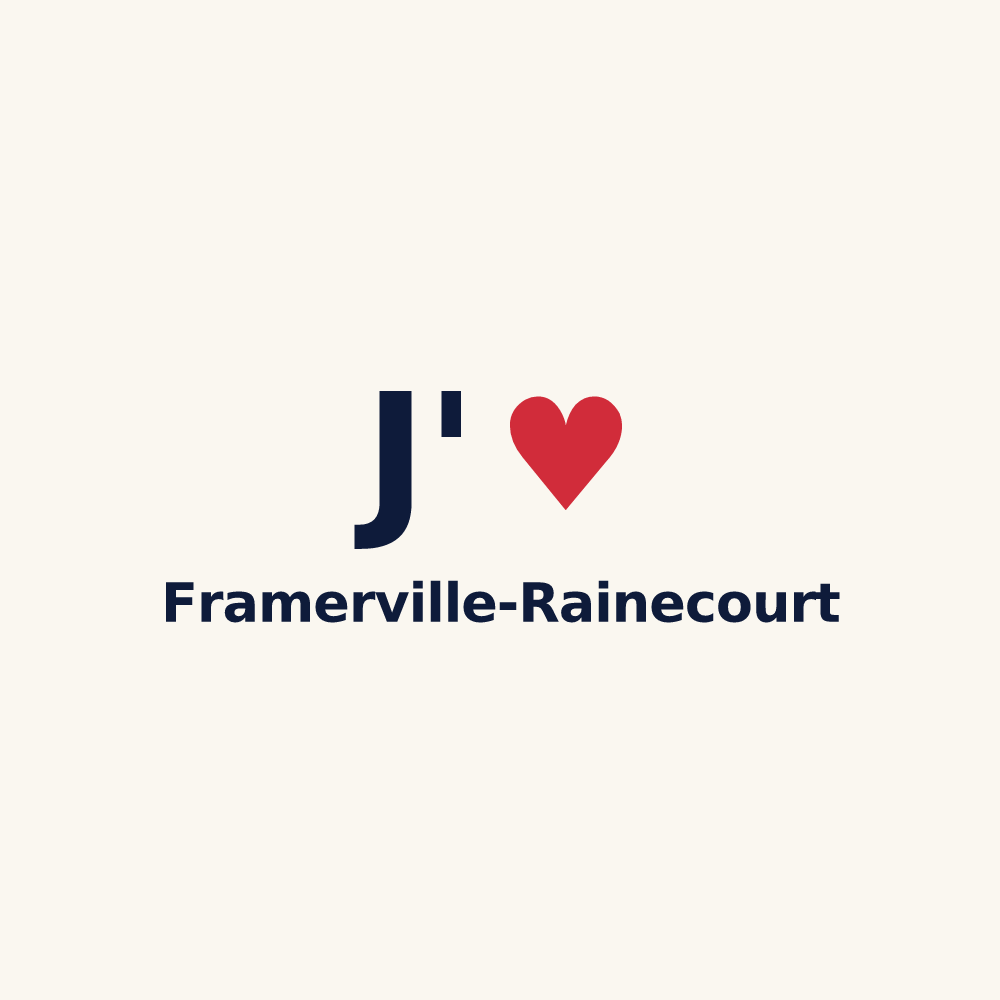 Tasse personnalisée Framerville-Rainecourt — design J'aime Framerville-Rainecourt