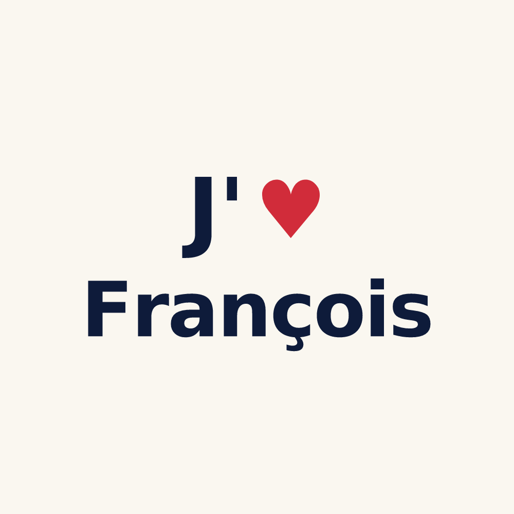 Tasse personnalisée François — design J'aime François