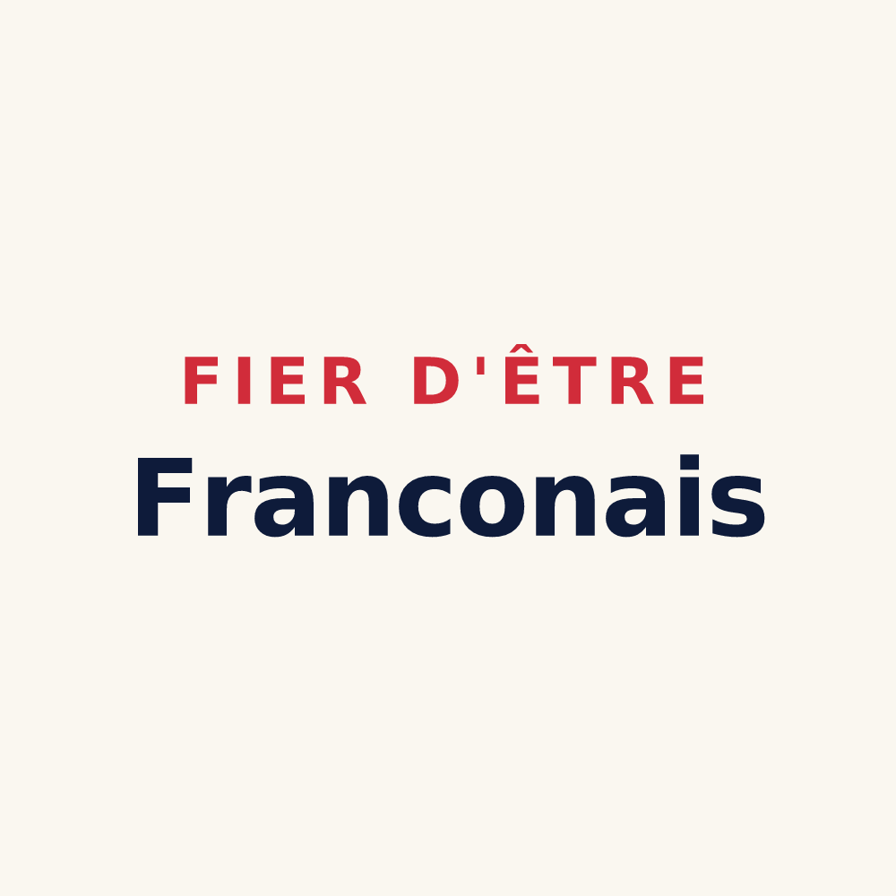 Tasse « Fier d'être Franconais » — design pour Francon