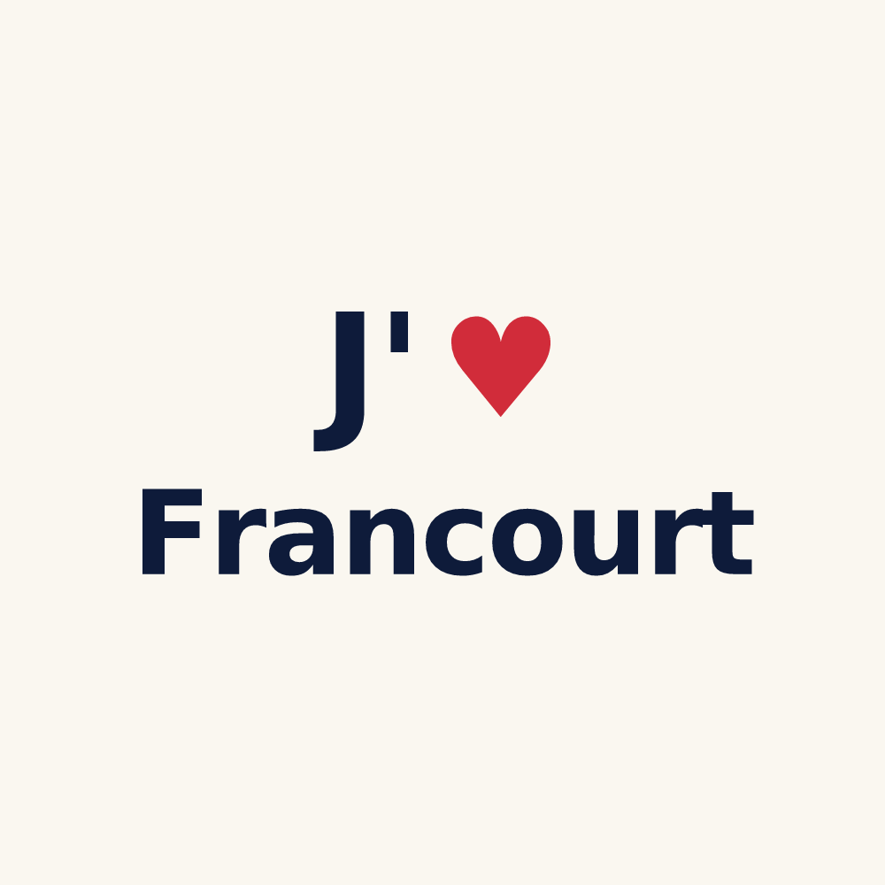 Tasse personnalisée Francourt — design J'aime Francourt