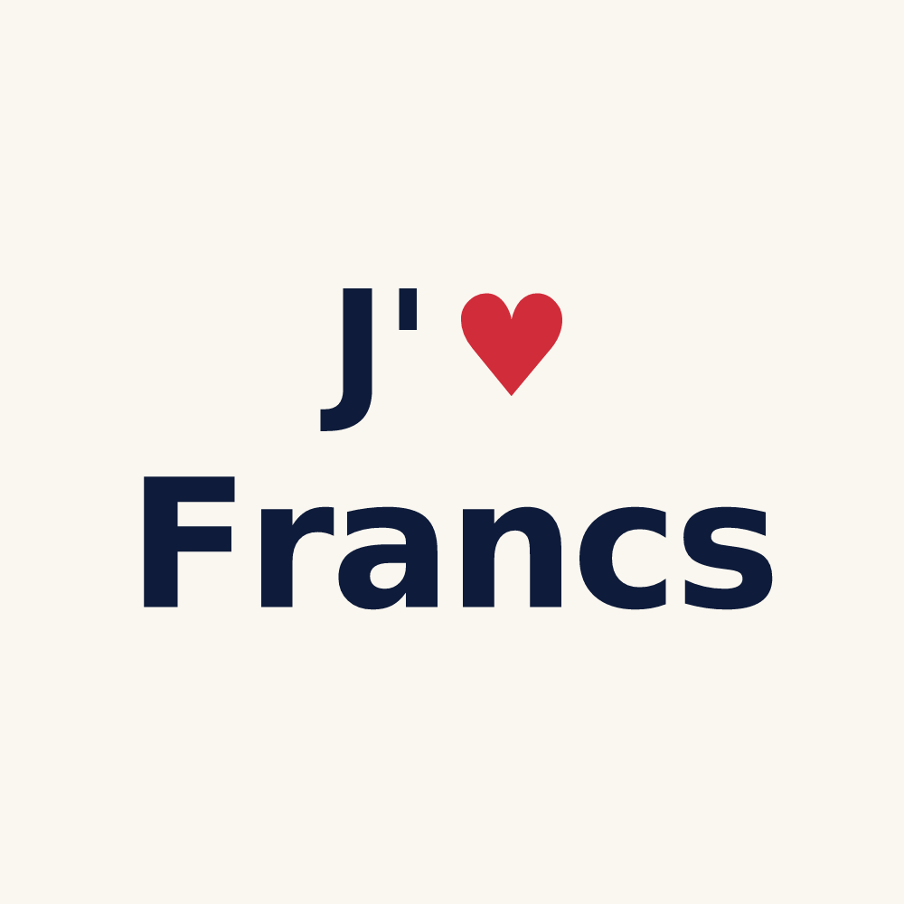 Tasse personnalisée Francs — design J'aime Francs