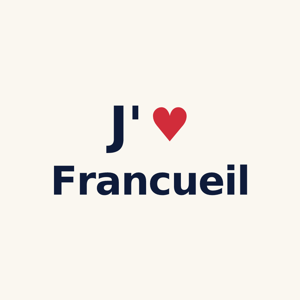 Tasse personnalisée Francueil — design J'aime Francueil