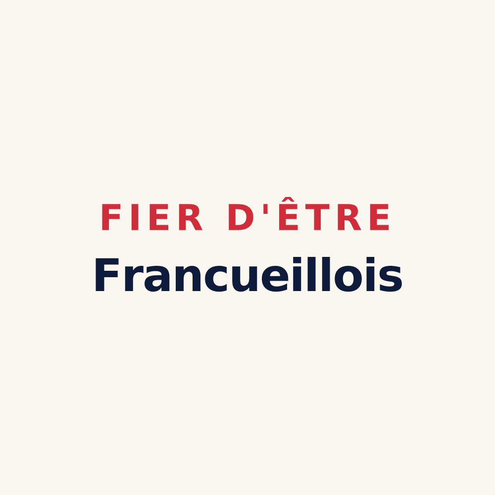 Tasse « Fier d'être Francueillois » — design pour Francueil