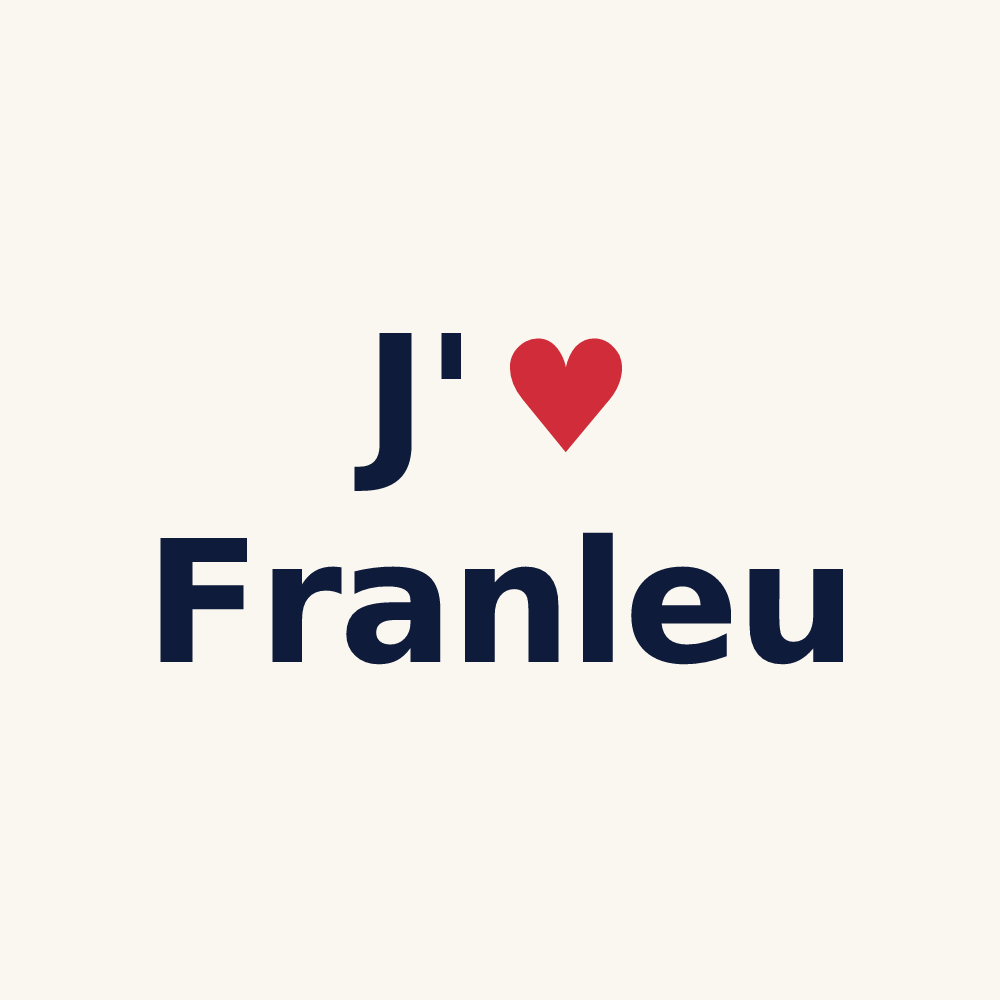Tasse personnalisée Franleu — design J'aime Franleu