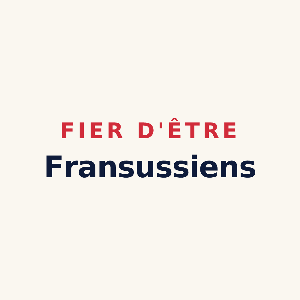 Tasse « Fier d'être Fransussiens » — design pour Fransu