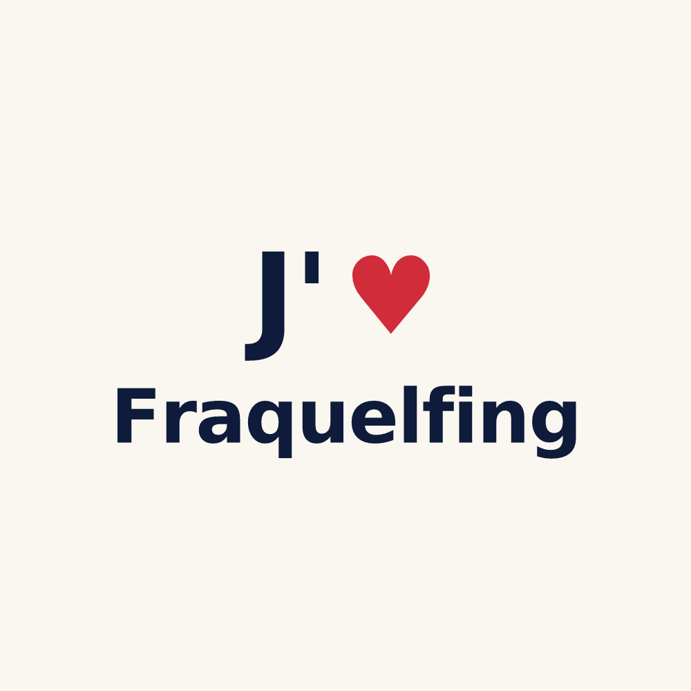 Tasse personnalisée Fraquelfing — design J'aime Fraquelfing