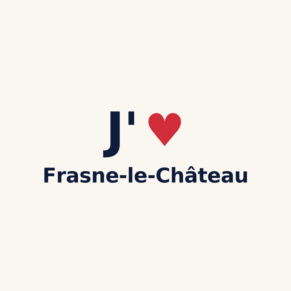Tasse personnalisée Frasne-le-Château — design J'aime Frasne-le-Château