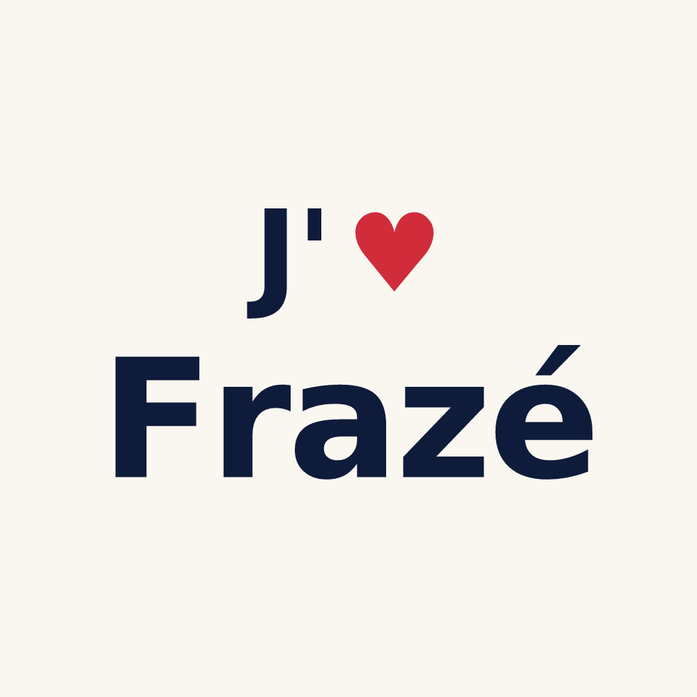 Tasse personnalisée Frazé — design J'aime Frazé