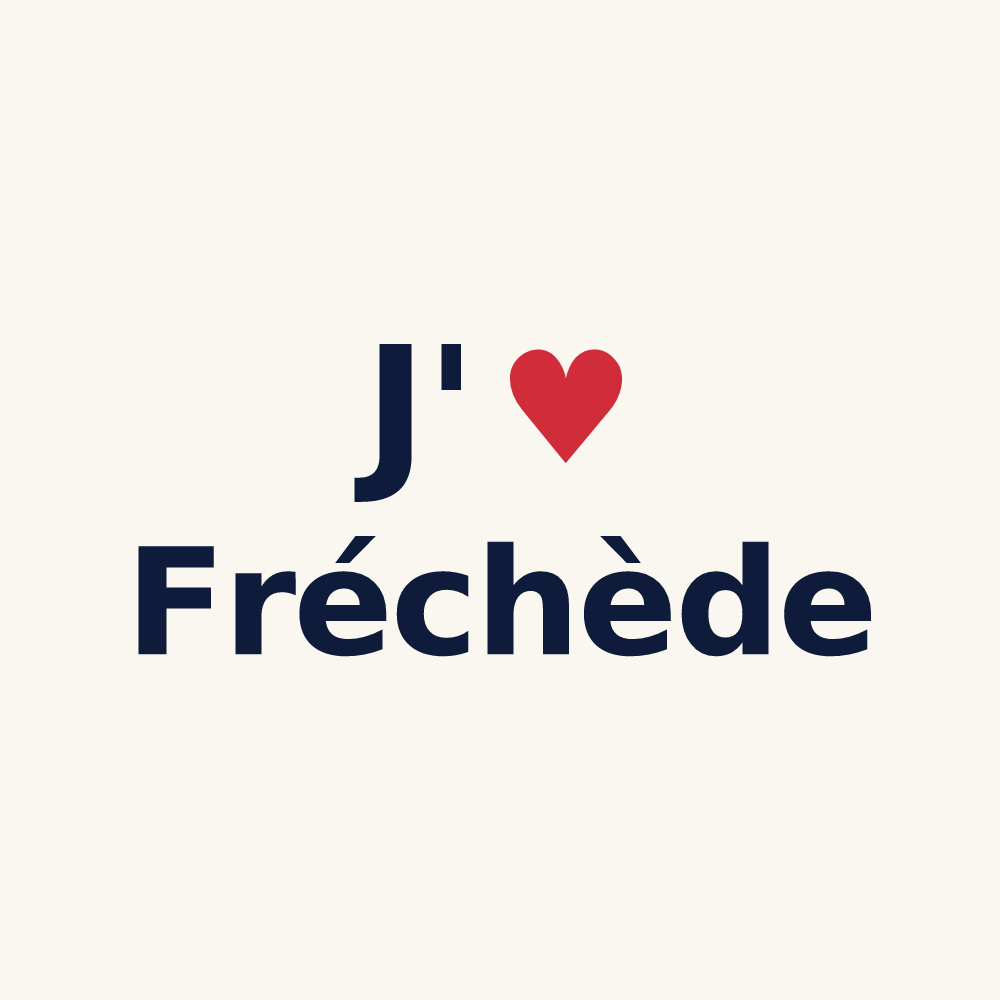 Tasse personnalisée Fréchède — design J'aime Fréchède