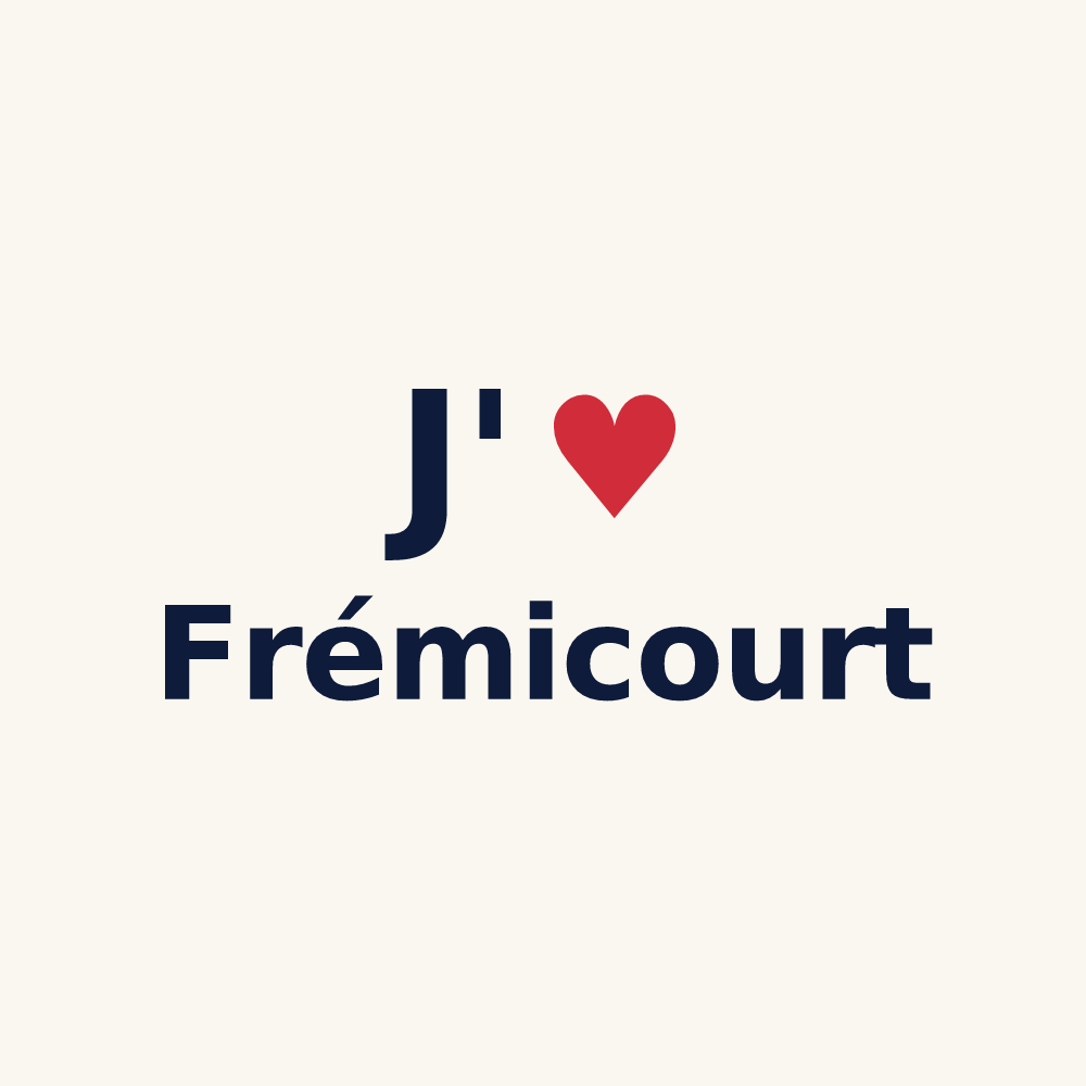 Tasse personnalisée Frémicourt — design J'aime Frémicourt