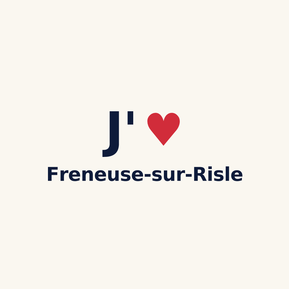 Tasse personnalisée Freneuse-sur-Risle — design J'aime Freneuse-sur-Risle