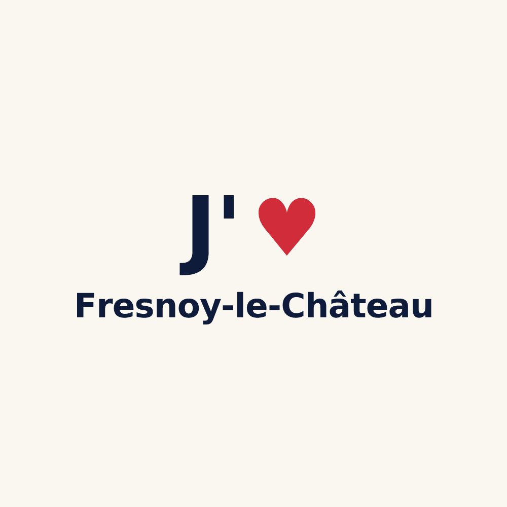 Tasse personnalisée Fresnoy-le-Château — design « J'aime Fresnoy-le-Château » imprimé sur la tasse