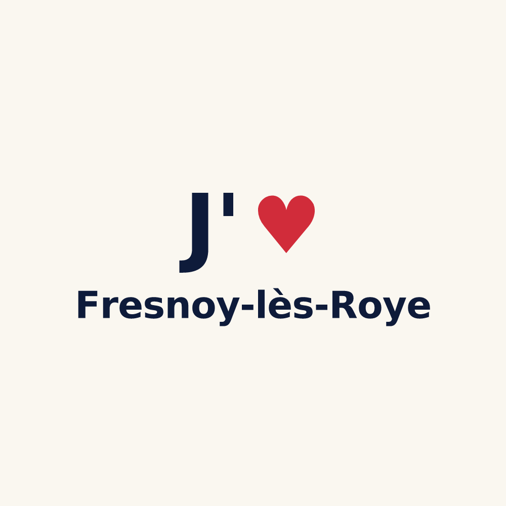 Tasse personnalisée Fresnoy-lès-Roye — design « J'aime Fresnoy-lès-Roye » imprimé sur la tasse