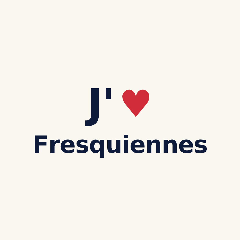 Tasse personnalisée Fresquiennes — design J'aime Fresquiennes
