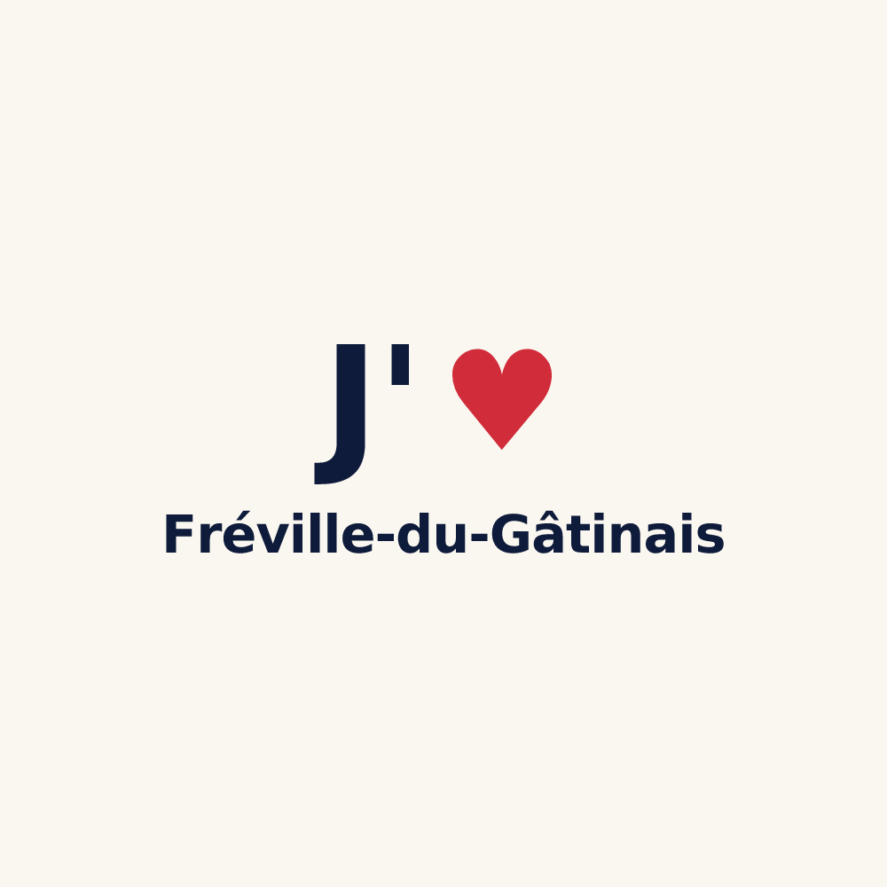 Tasse personnalisée Fréville-du-Gâtinais — design J'aime Fréville-du-Gâtinais