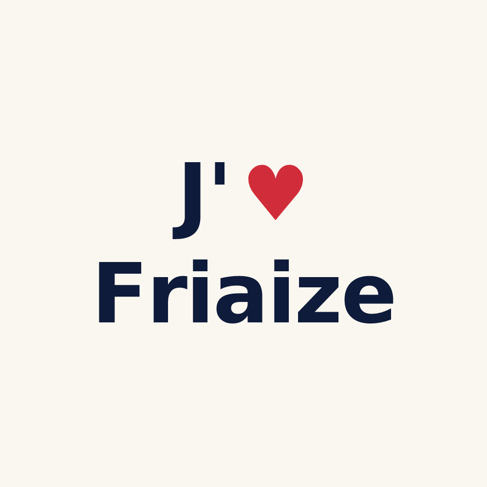 Tasse personnalisée Friaize — design « J'aime Friaize » imprimé sur la tasse