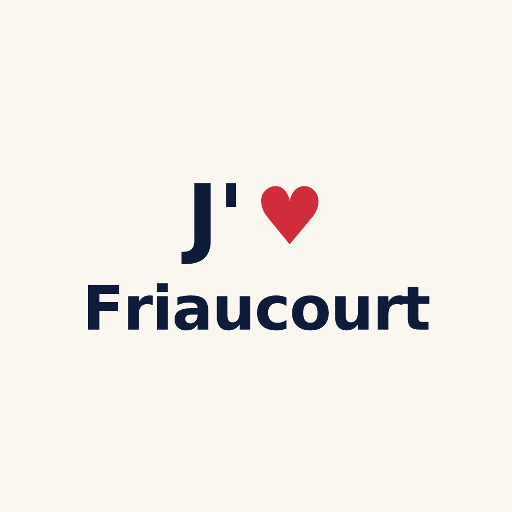 Tasse personnalisée Friaucourt — design J'aime Friaucourt