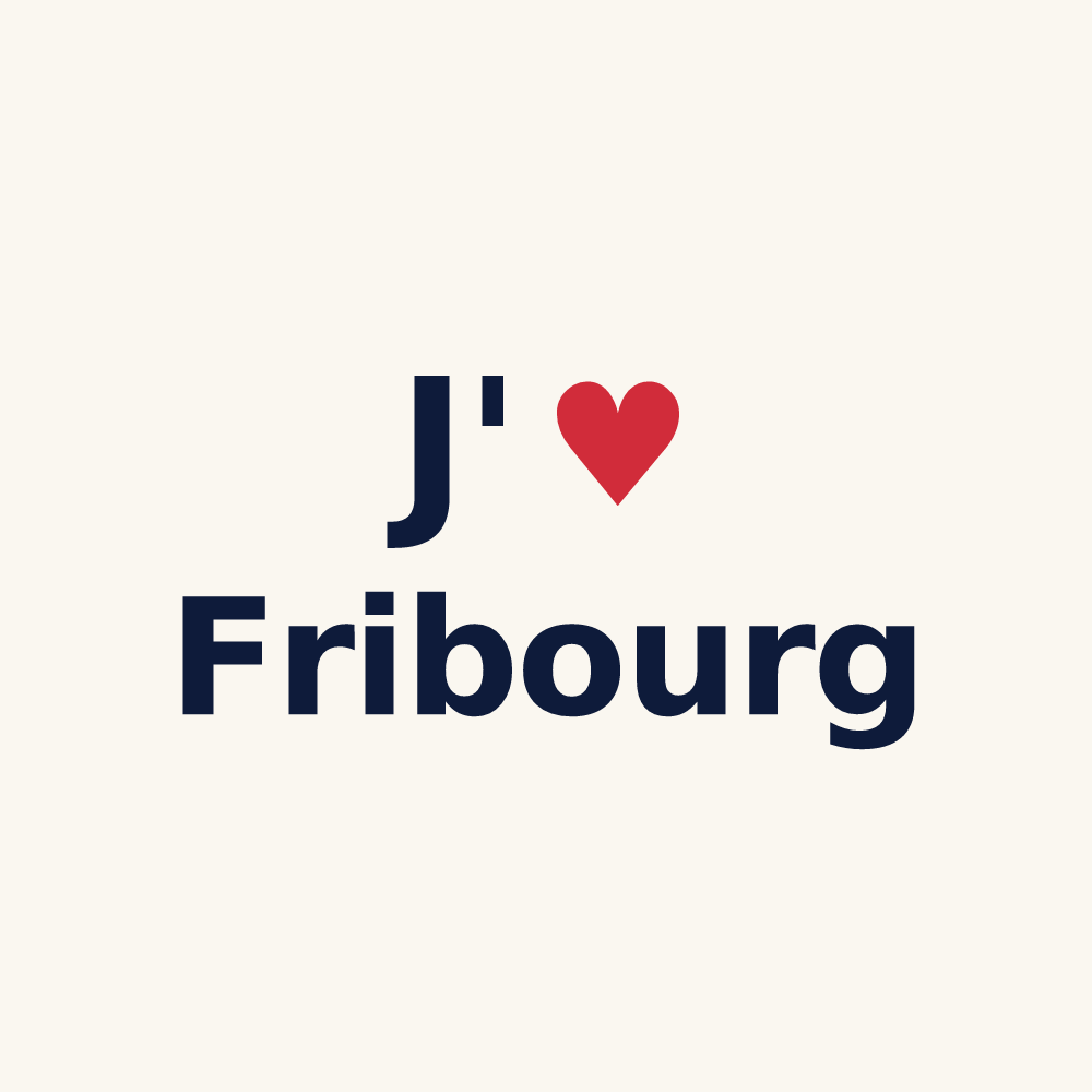 Tasse personnalisée Fribourg — design J'aime Fribourg