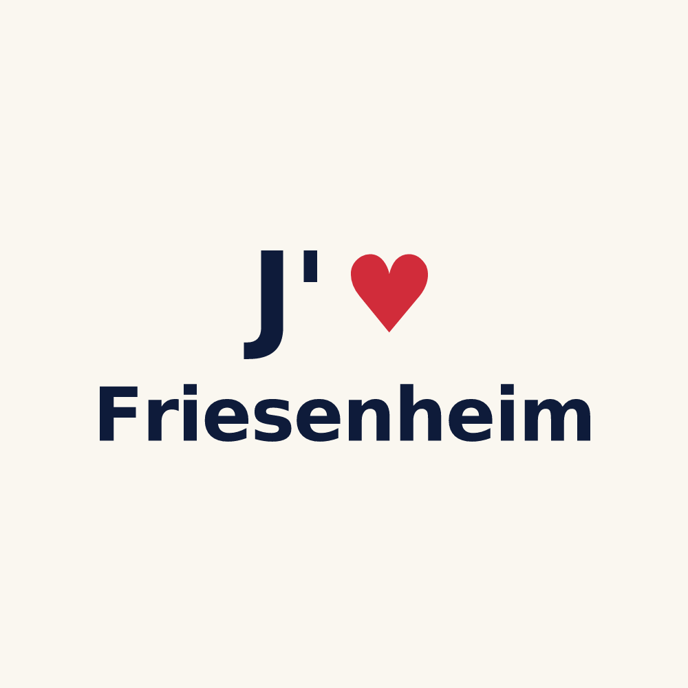Tasse personnalisée Friesenheim — design J'aime Friesenheim