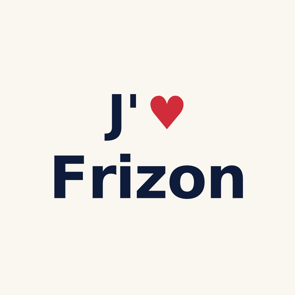Tasse personnalisée Frizon — design J'aime Frizon