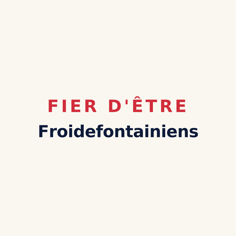 Tasse « Fier d'être Froidefontainiens » — design pour Froidefontaine