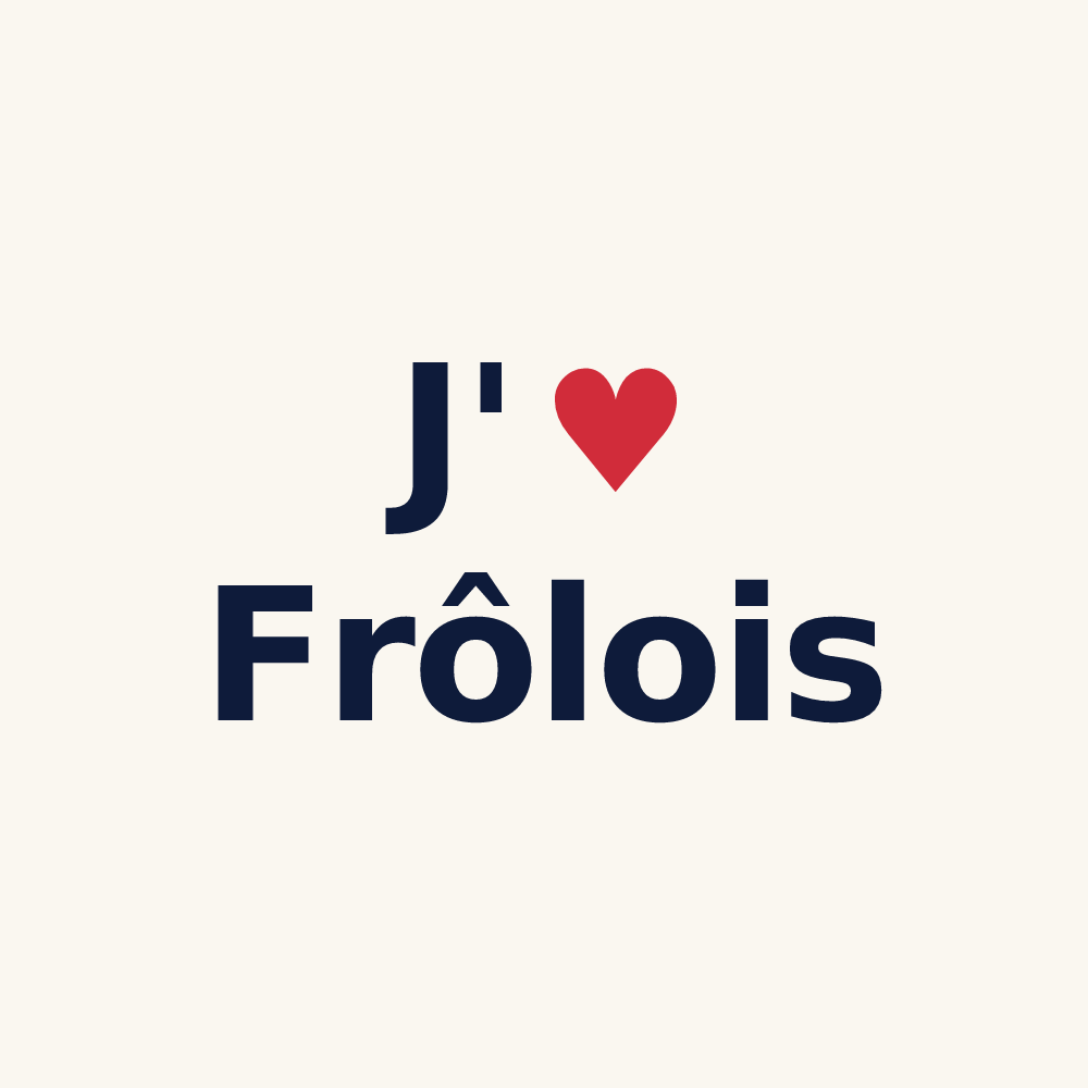 Tasse personnalisée Frôlois — design J'aime Frôlois