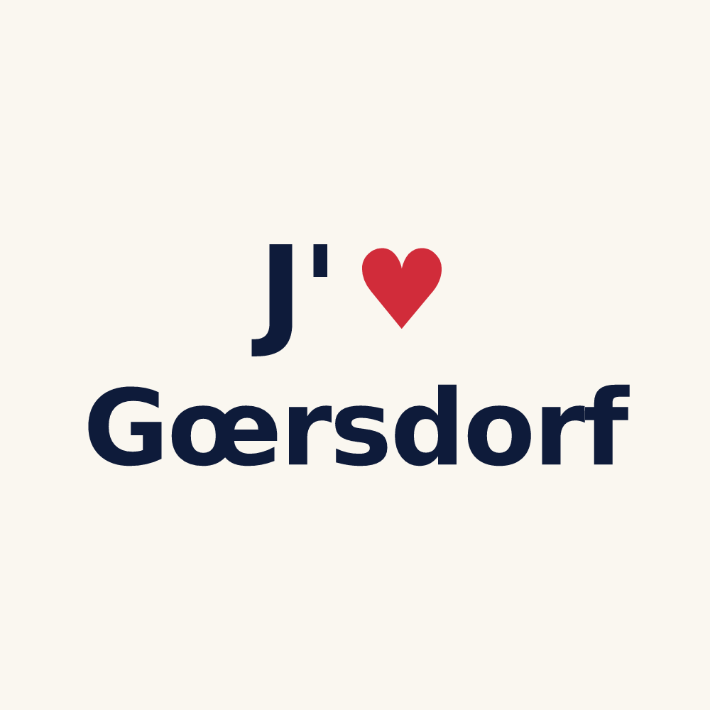 Tasse personnalisée Gœrsdorf — design J'aime Gœrsdorf