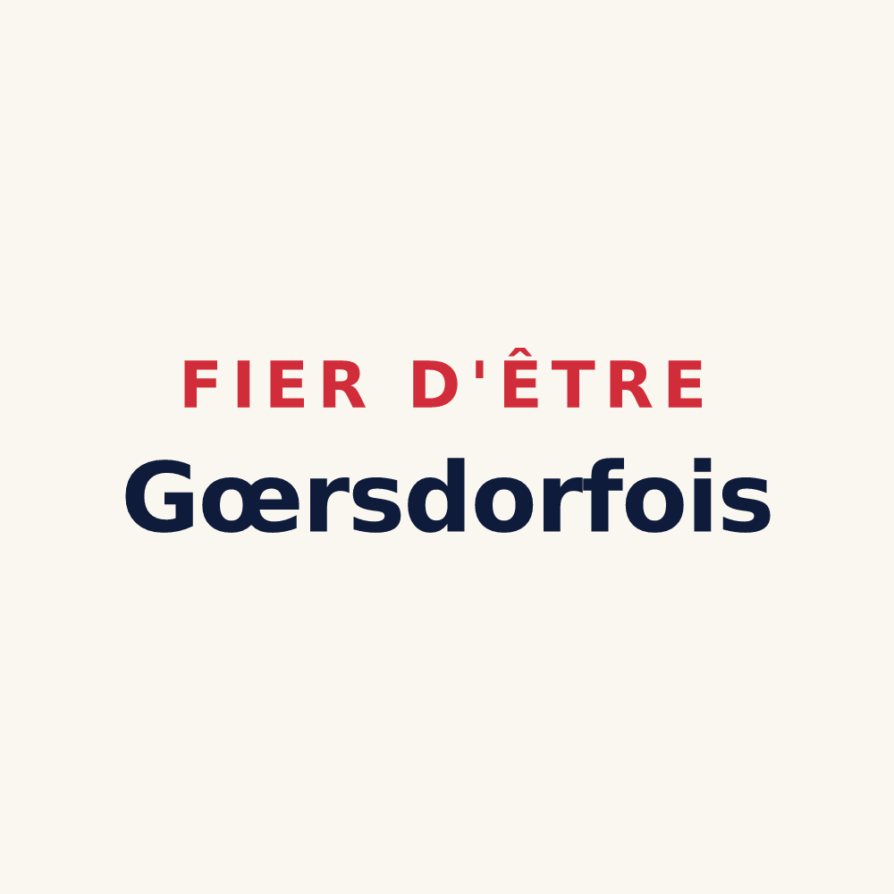 Tasse « Fier d'être Gœrsdorfois » — design pour Gœrsdorf