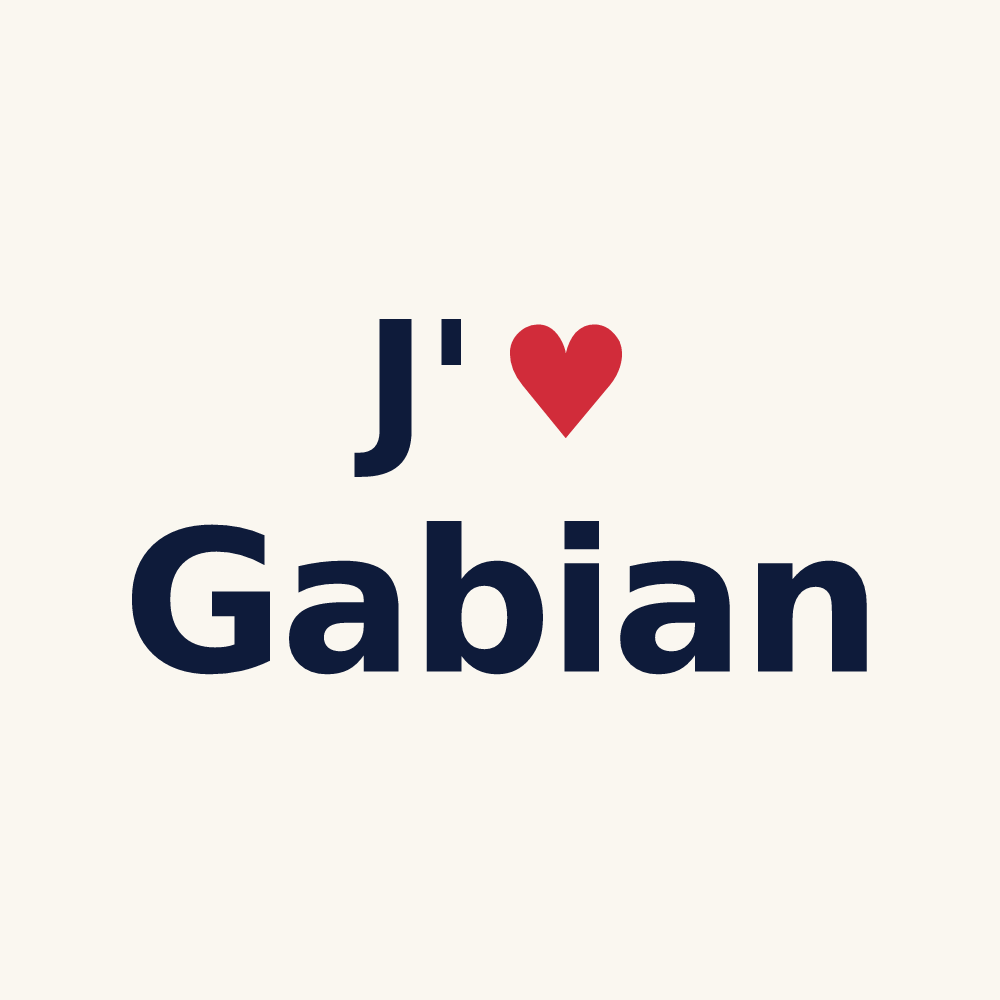 Tasse personnalisée Gabian — design J'aime Gabian