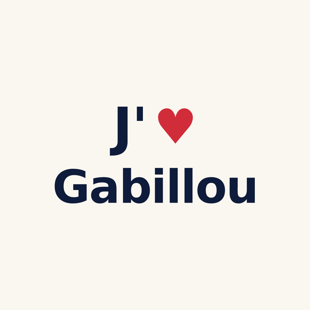 Tasse personnalisée Gabillou — design J'aime Gabillou