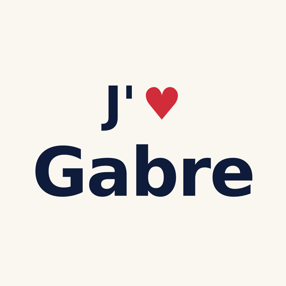 Tasse personnalisée Gabre — design J'aime Gabre