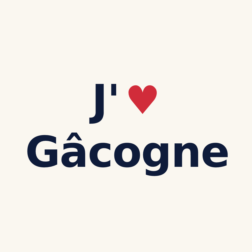 Tasse personnalisée Gâcogne — design « J'aime Gâcogne » imprimé sur la tasse