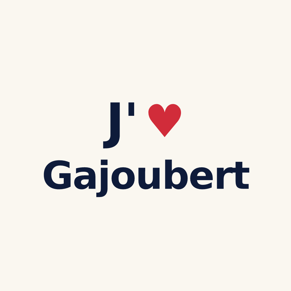 Tasse personnalisée Gajoubert — design J'aime Gajoubert