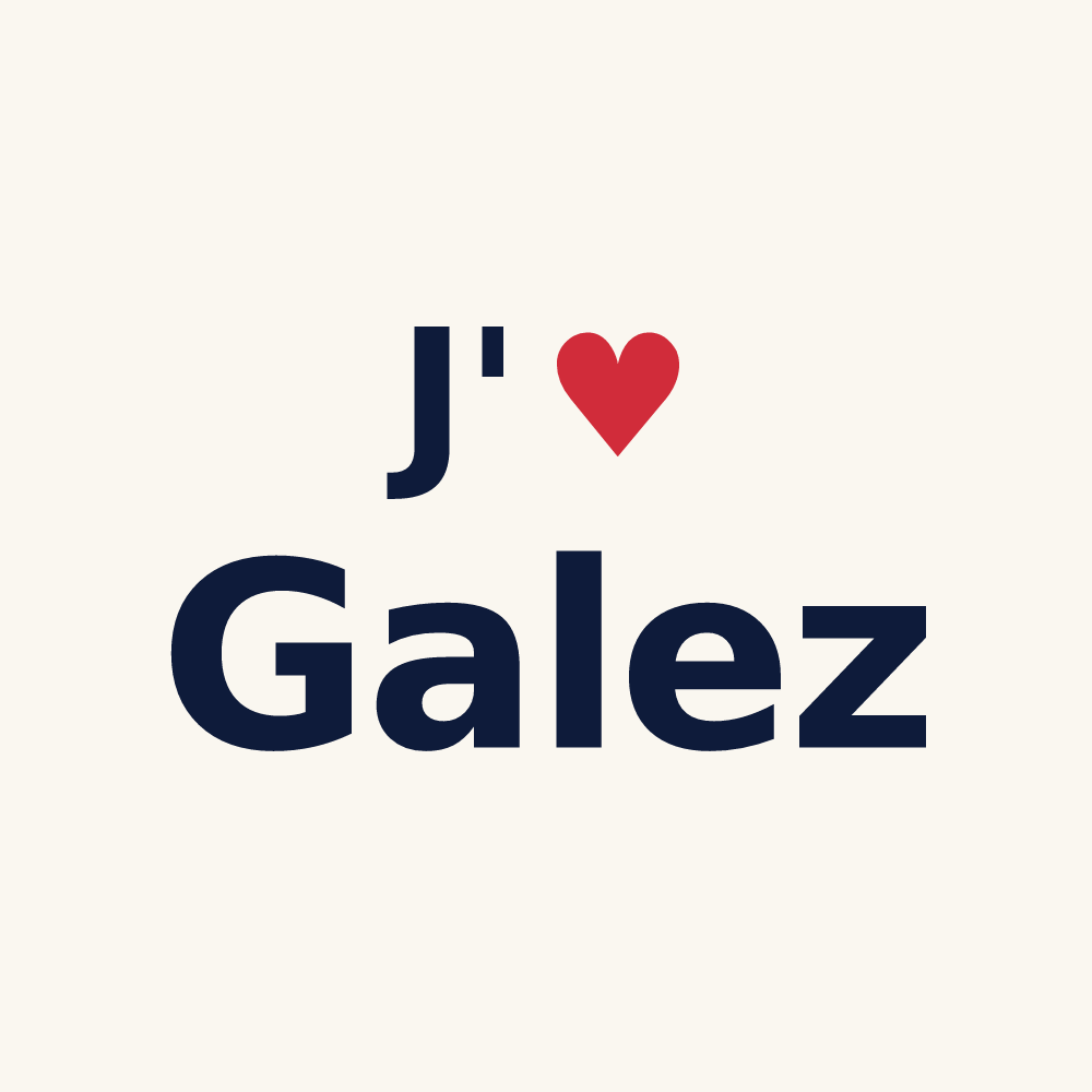 Tasse personnalisée Galez — design J'aime Galez